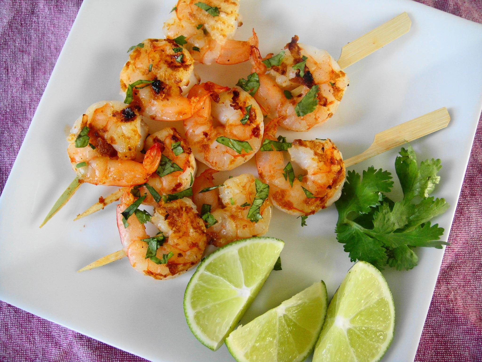 Mains - Prawn sate kebabs with peanut sauce